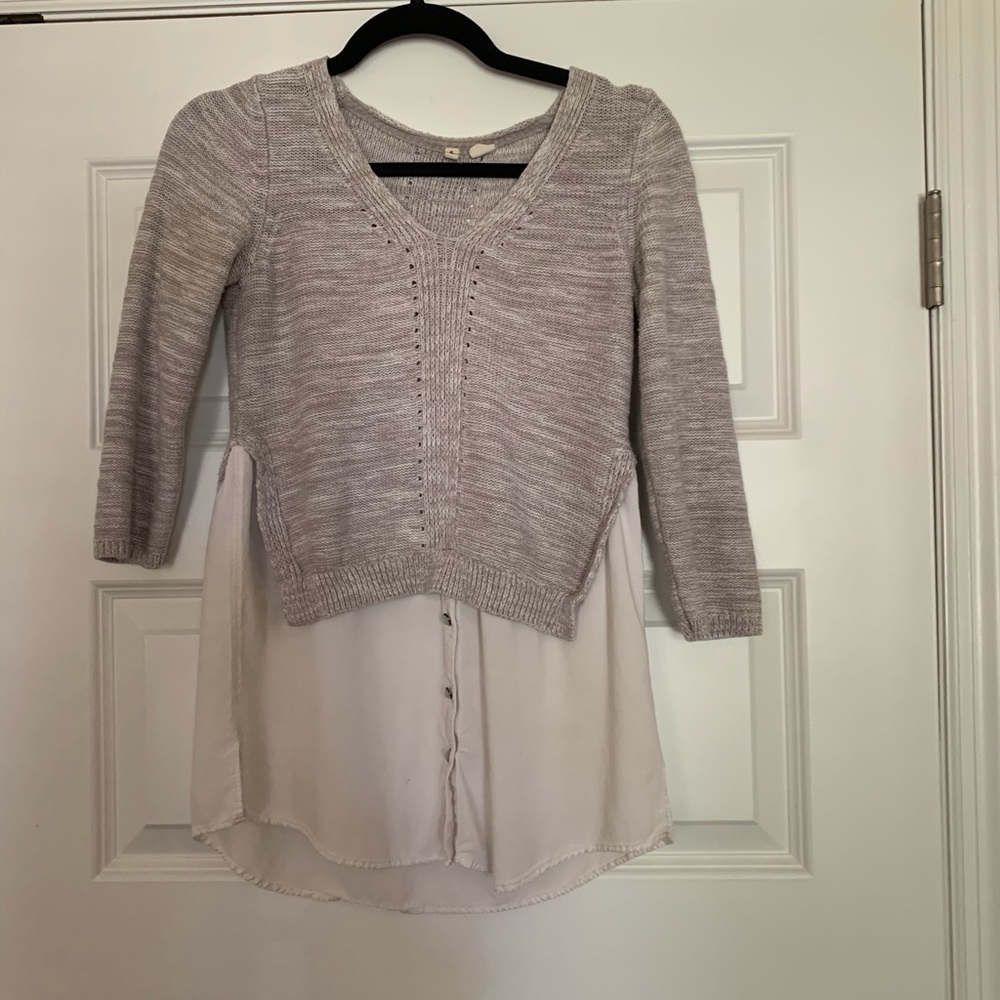 Anthropologie Moth Aslin Layered Tunic Sweater XS - Picture 3 of 8